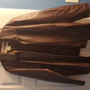 Brown leather jacket